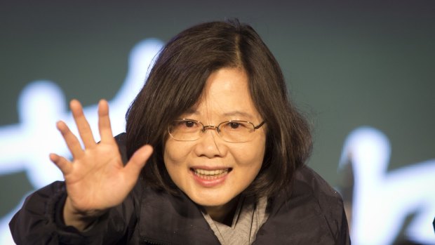 Hello there: Newly elected Taiwanese President and Democratic Progressive Party chair Tsai Ing-wen.