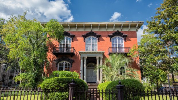 The Mercer House is an example of traditional residential architecture in Savannah.