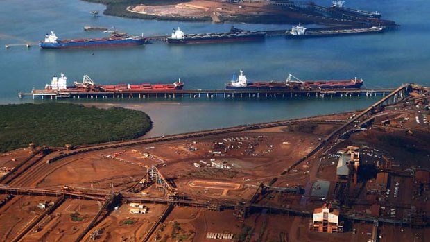 Calm before the storm: Port Hedland's export facilities.