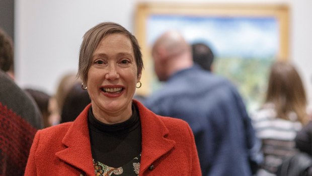 Helen Brown-May at the last viewing of Van Gogh and the Seasons.