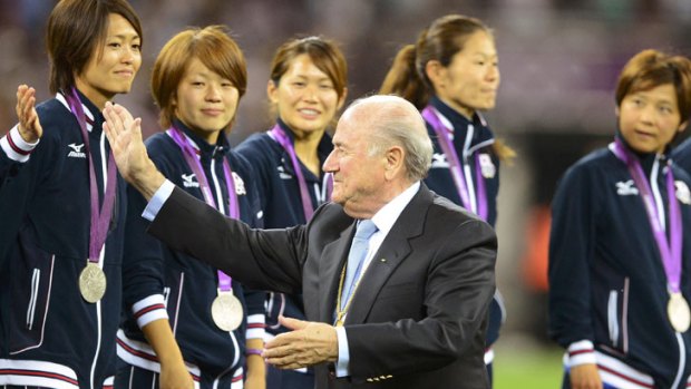 In the spotlight &#8230; FIFA chief Sepp Blatter was booed at the Olympic medal ceremony.