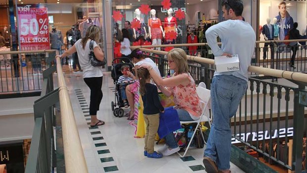 Things were busy enough at Karrinyup Shopping Centre.