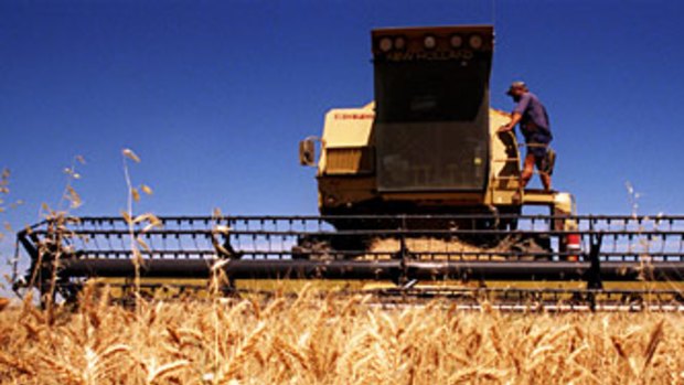 A combine harvester similar to the machine that killed a WA farmer.