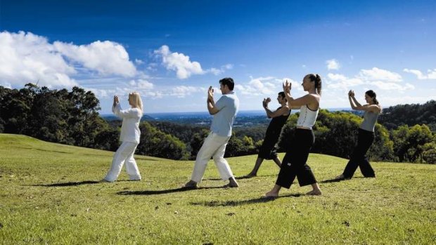 Tai chi at Gwinganna lifestyle retreat.