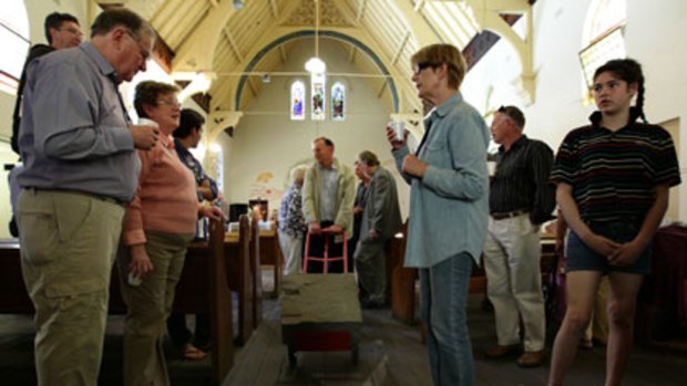 St Vincent’s parishioners celebrated the return of sacred stones for a baptismal font.