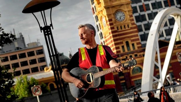 Songwriter and musician Billy Bragg in Melbourne.