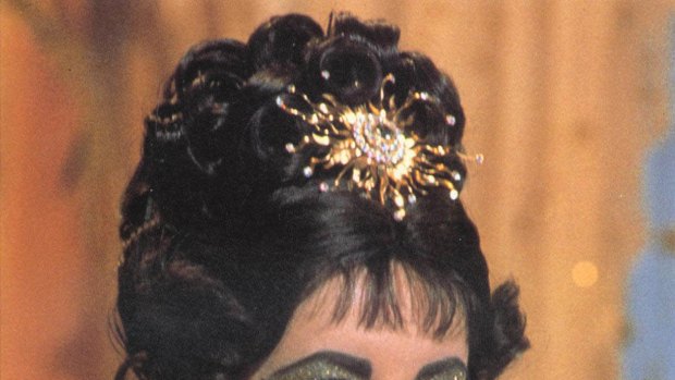 Popularising eyeliner ... Elizabeth Taylor's kohl-lined eyes in Cleopatra.