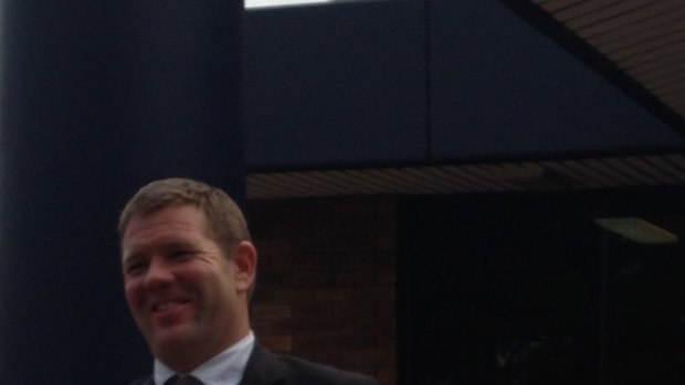 All smile: Ben Cousins' lawyer Michael Tudori leaves Armadale Magistrates Court