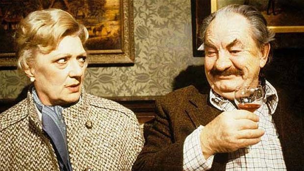 A life sentence &#8230; Marion Mathie and on-screen barrister husband Leo McKern in Rumpole of the Bailey.
