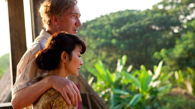 Freedom fighters ... Michelle Yeoh as Aung San Suu Kyi and David Thewlis as Michael Aris in <em>The Lady</em>.