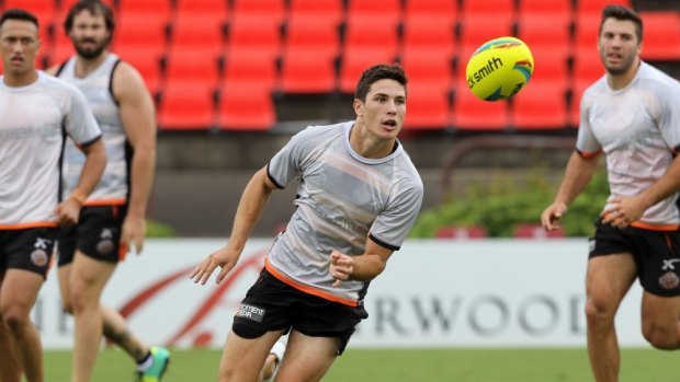 Star on the rise: Wests Tigers playmaker Mitchell Moses is becoming more comfortable taking charge.