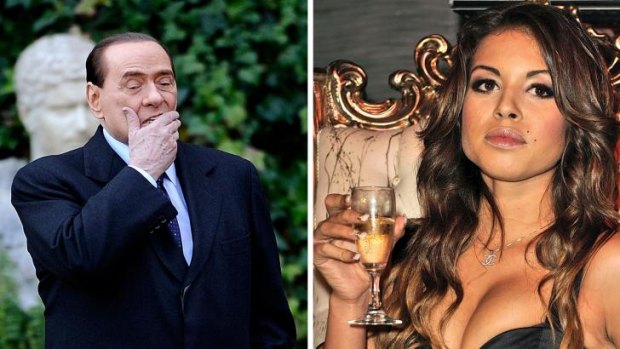 Silvio Berlusconi and Karima El Mahroug.