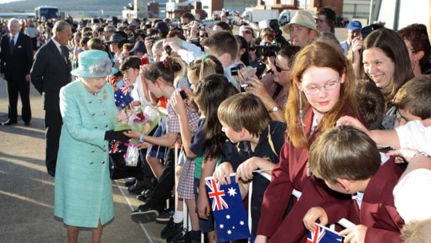 The Queen and the Duke of Edinburgh meet the public in Canberra.