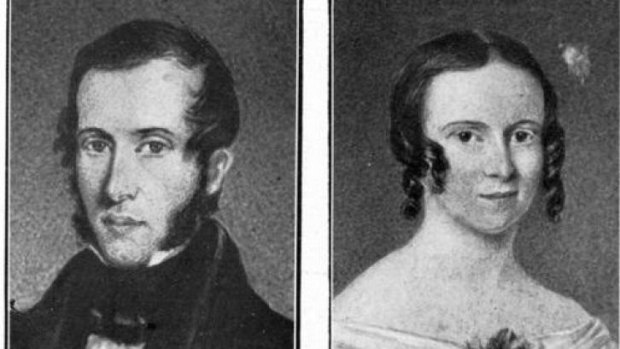 The fetching couple whom the proposed renamed suburb will honour, Reverend Thomas Mowbray and wife Williamina Mowbray.