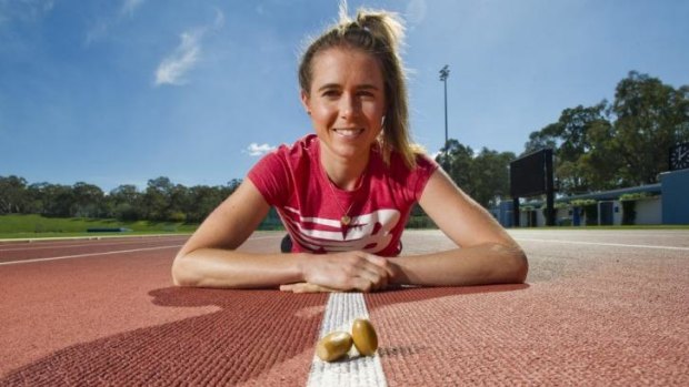 On the right track: Canberra's Emily Brichacek planted the seed for Commonwealth Games selection 12 years ago.