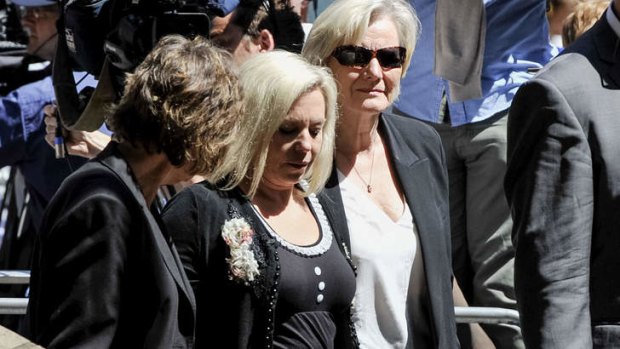 Without Rolf: Bindi Harris leaves court without her father.