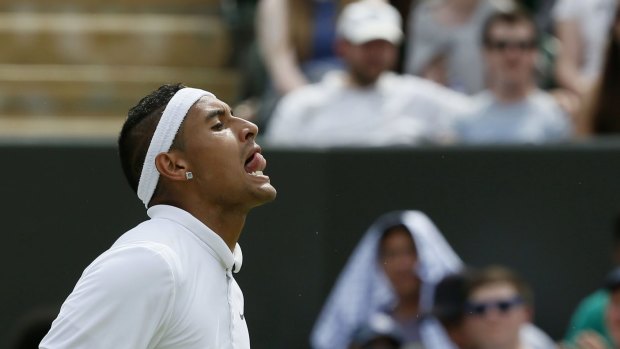 Cool customer: Nick Kyrgios overcame a shaky start to beat Milos Raonic.