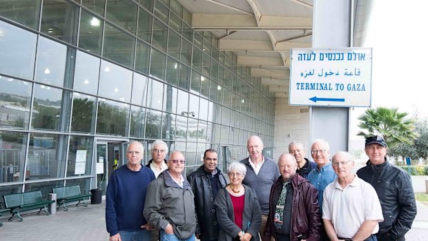 Israeli Road to Recovery volunteers help guide Palestinian parents and their children through the hospital process. Vivian Silver, who drives families to and from hospital, is in the red top. 