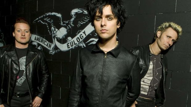 Green Day's, left to right, Tre Cool, Billie Joe Armstrong and Mike Dirnt.