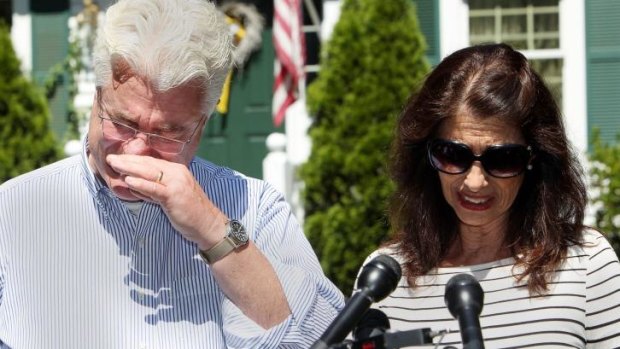 James Foley's parents, John and Diane, after speaking with President Obama.