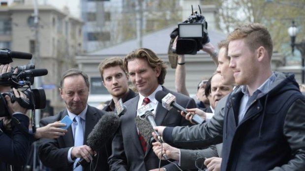 James Hird arrives at the Federal Court last month.