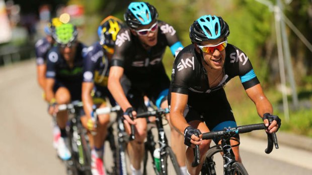Second in line: Australia's Richie Porte (right) ably assisted Team Sky teammate Chris Froome.