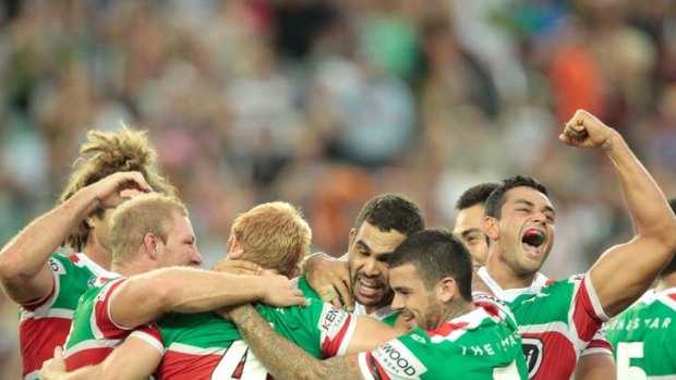 Happy bunch ... South Sydney are riding high.