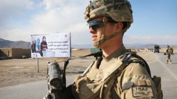Campaign support: US forces are helping to beef up security for this weekend's Afghan elections.
