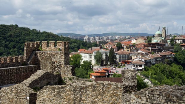 Veliko Tarnovo from Tsaravets Fortress, Bulgaria.