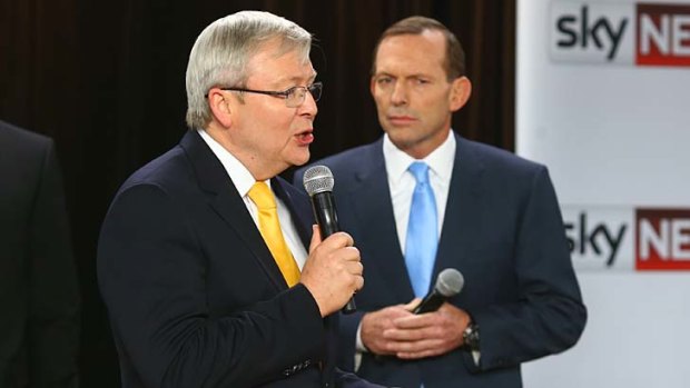 Prime Minister Kevin Rudd and Opposition Leader Tony Abbott.