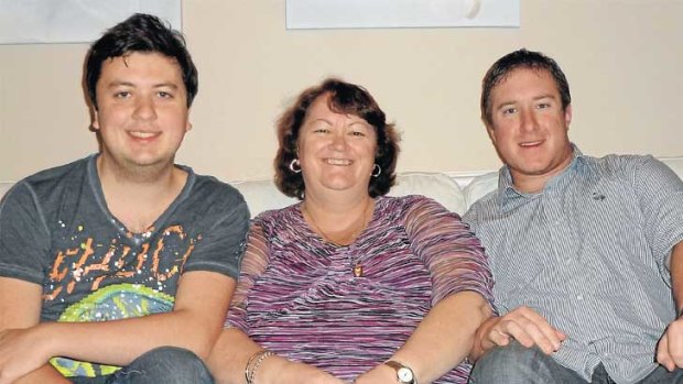 Mum’s the word ... Lee Willis is happy to help support her adult sons, Sam, a 22-year-old student, and teacher Adam, 25.