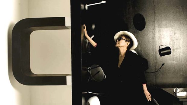 Magnetic attraction: Yoko Ono with her installation <i>Balance Piece</i>.