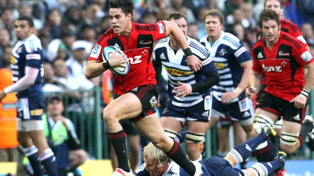 Prolific tryscorer ... Sean Maitland playing for the Crusaders.