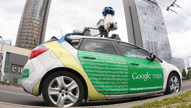 A Google Street View car in Vinius, Lithuania.