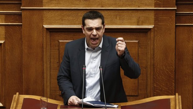 Talking tough: Greek Prime Minister Alexis Tsipras has dismissed his country's European Union and International Monetary Fund bailout and said he would not ask EU leaders for an extension.