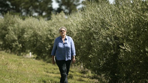 Olive famer Gwynedd Hunter-Payne of Merri Merri Olive Estate at Woodstock.