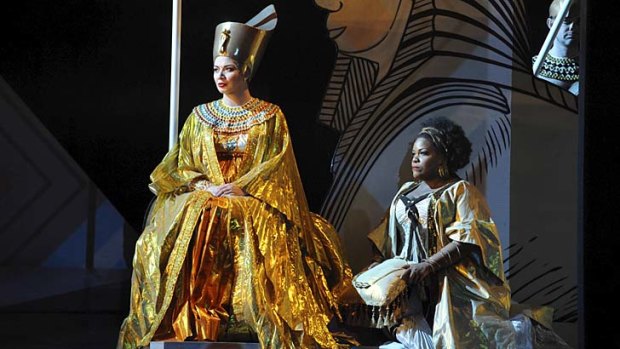 Balance, colour and flow &#8230; Milijana Nikolic, regal and firm as Amneris, and Latonia Moore, a huge presence in the title role.