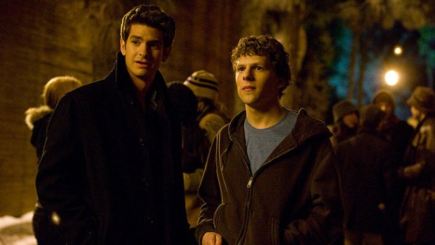 In The Social Network, college friends Eduardo (Andrew Garfield) and Mark (Jesse Eisenberg) discover that creating Facebook is a great way to pick up girls.