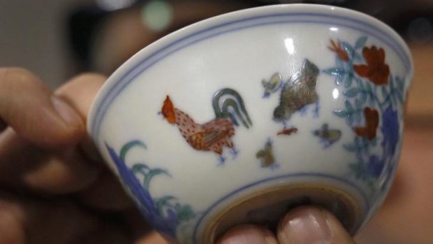 Allegorical: The Meiyingtang "Chicken Cup", from the Chinese Ming Dynasty (1368-1644), sold for $39 million.
