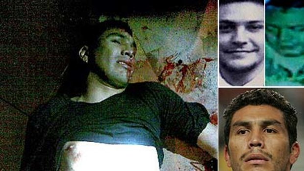 Salavador Cabanas is now up and about after being shot in a bar in Mexico City. Top right, two suspects, Jose Jorge Balderas Garza, and a man known by the nickname "El Contador".