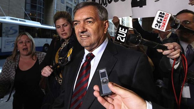 Tony Kelly leaves the ICAC after being questioned on 11 July 2011.