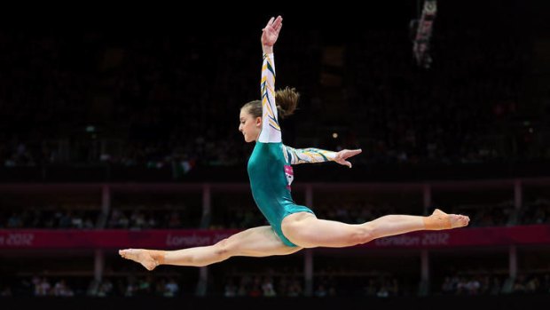 ''I got out there and did exactly what I wanted to do'' ... Lauren Mitchell, Australia's first gymnastics world champion, in action.