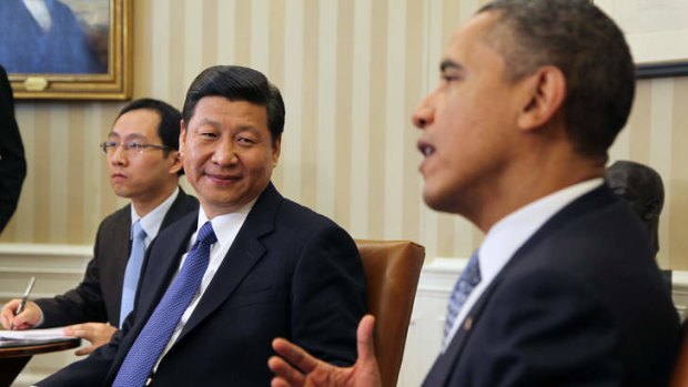Xi Jinping and Barack Obama at a 2012 meeting of the leaders.