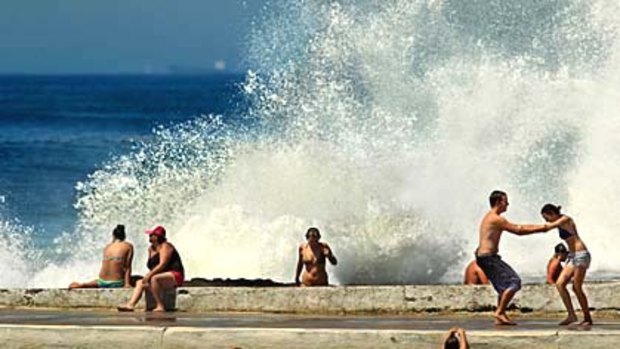 Making waves ... the Newcastle Ocean Baths were what persuaded the author to move from Melbourne.