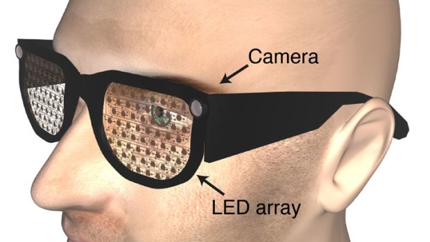 Bionic glasses ... LEDs inside the lenses light up in a pattern, alerting the wearer to an obstacle or object ahead.