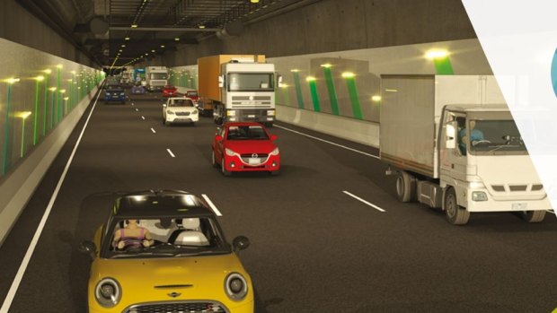 An image of the proposed North East Link tunnel, released by the government. 