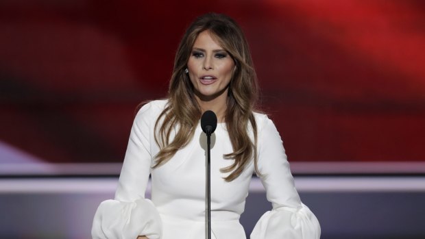 Melania Trum at the Republican National Convention.