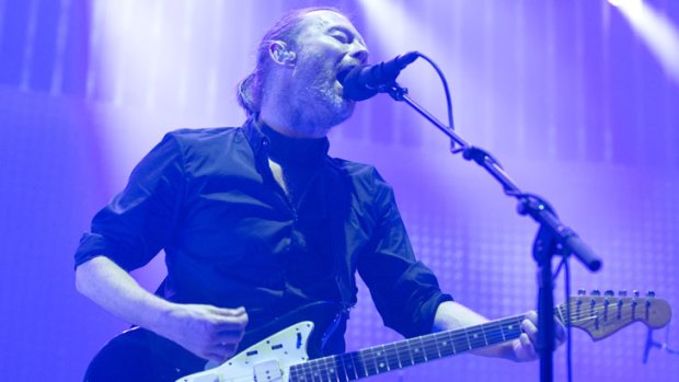 Thom York of Radiohead on stage at the Brisbane Entertainment Centre Nov. 9, 2012.