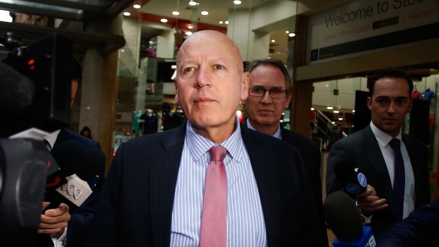 Chris Hartcher leaves the Independent Commission Against Corruption after giving evidence last month.