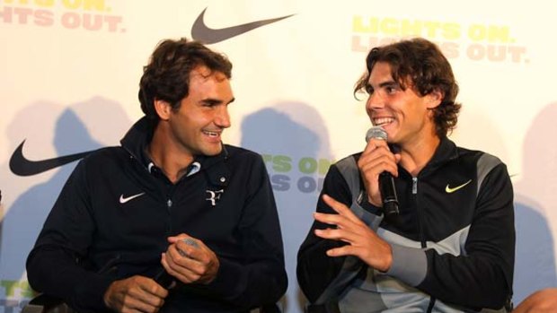 Crowdpleasers ...  Roger Federer and Rafael Nadal will take part in the 'Rally for Relief' exhibition match this weekend.